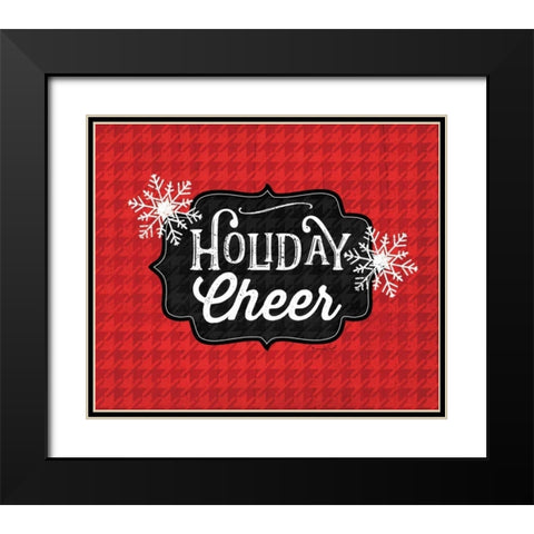 Holiday Cheer Black Modern Wood Framed Art Print with Double Matting by Pugh, Jennifer