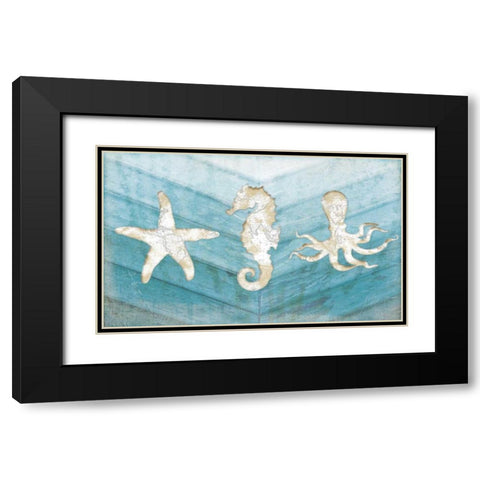 Coastal Black Modern Wood Framed Art Print with Double Matting by Pugh, Jennifer