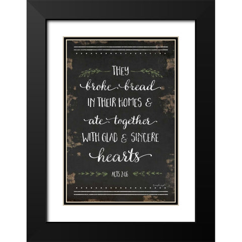 They Broke Bread I Black Modern Wood Framed Art Print with Double Matting by Pugh, Jennifer