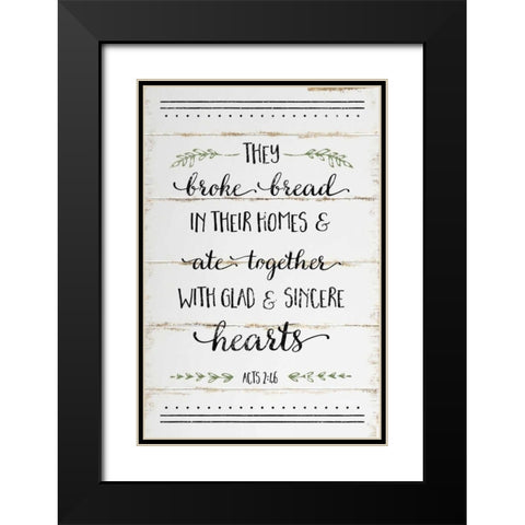 They Broke Bread II Black Modern Wood Framed Art Print with Double Matting by Pugh, Jennifer