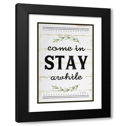 Come In, Stay Awhile II Black Modern Wood Framed Art Print with Double Matting by Pugh, Jennifer