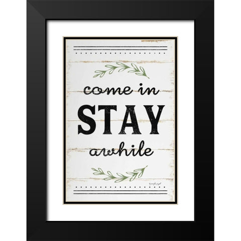 Come In, Stay Awhile II Black Modern Wood Framed Art Print with Double Matting by Pugh, Jennifer