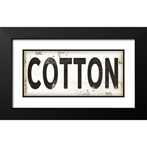 Cotton Black Modern Wood Framed Art Print with Double Matting by Pugh, Jennifer