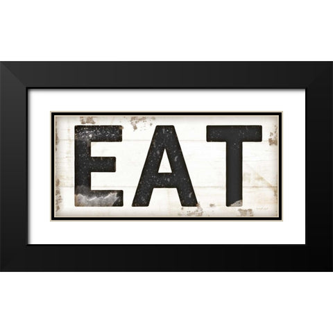 Eat Black Modern Wood Framed Art Print with Double Matting by Pugh, Jennifer