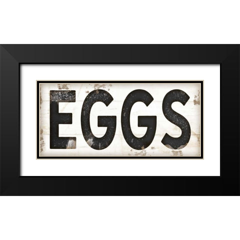 Eggs Black Modern Wood Framed Art Print with Double Matting by Pugh, Jennifer