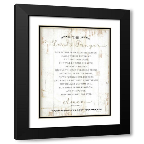 The Lords Prayer Black Modern Wood Framed Art Print with Double Matting by Pugh, Jennifer