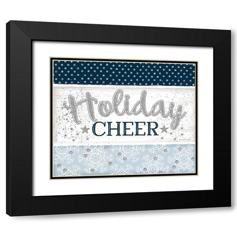 Holiday Cheer Black Modern Wood Framed Art Print with Double Matting by Pugh, Jennifer