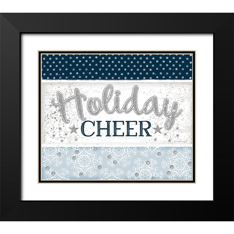 Holiday Cheer Black Modern Wood Framed Art Print with Double Matting by Pugh, Jennifer