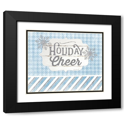 Holiday Cheer Black Modern Wood Framed Art Print with Double Matting by Pugh, Jennifer