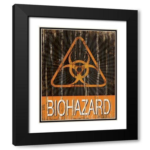 Biohazard Black Modern Wood Framed Art Print with Double Matting by Pugh, Jennifer