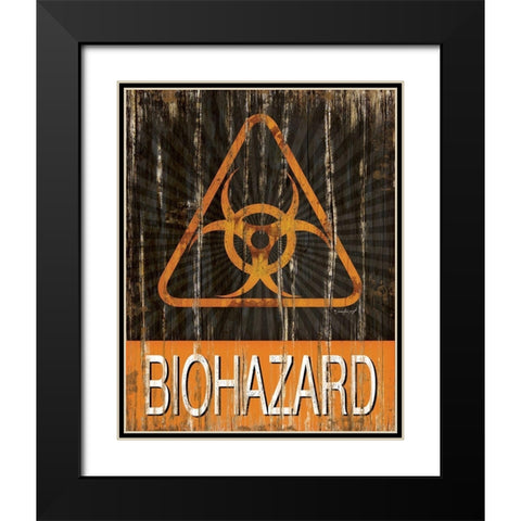 Biohazard Black Modern Wood Framed Art Print with Double Matting by Pugh, Jennifer