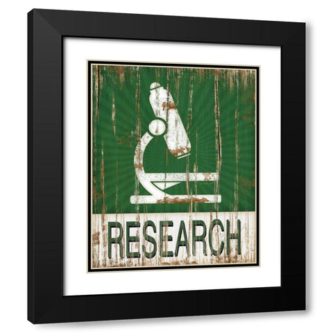 Research Black Modern Wood Framed Art Print with Double Matting by Pugh, Jennifer