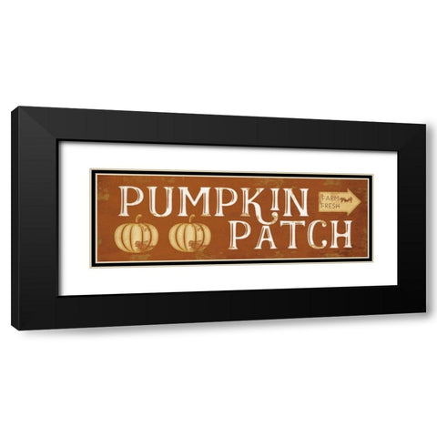 Pumpkin Patch Black Modern Wood Framed Art Print with Double Matting by Pugh, Jennifer