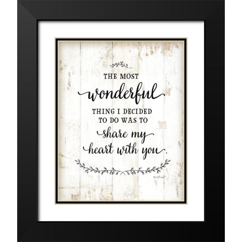 The Most Wonderful Things Black Modern Wood Framed Art Print with Double Matting by Pugh, Jennifer