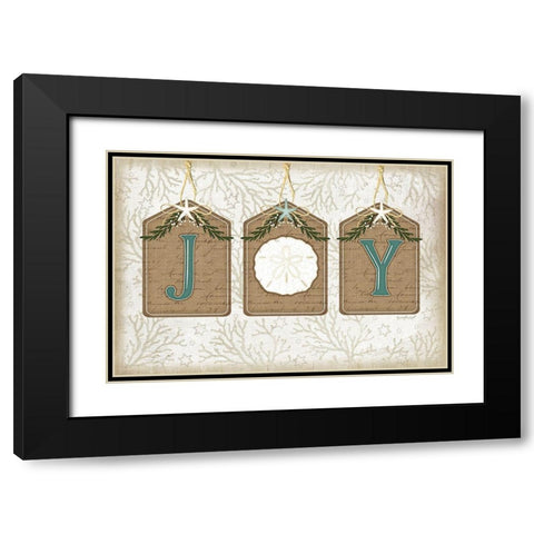 Coastal Christmas Joy II Black Modern Wood Framed Art Print with Double Matting by Pugh, Jennifer