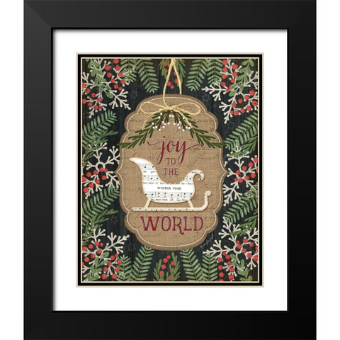 Joy to the World Black Modern Wood Framed Art Print with Double Matting by Pugh, Jennifer