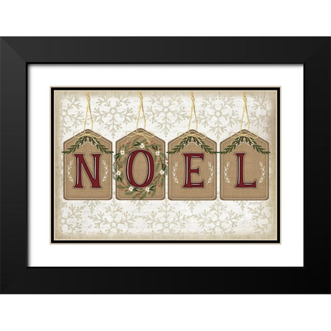 Noel Black Modern Wood Framed Art Print with Double Matting by Pugh, Jennifer