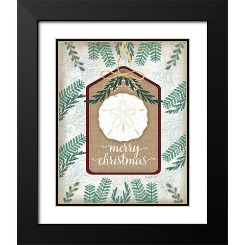 Coastal Christmas I Black Modern Wood Framed Art Print with Double Matting by Pugh, Jennifer