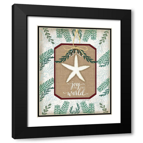 Coastal Christmas II Black Modern Wood Framed Art Print with Double Matting by Pugh, Jennifer