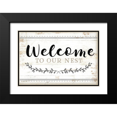 Welcome to Our Nest Black Modern Wood Framed Art Print with Double Matting by Pugh, Jennifer