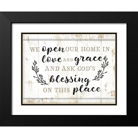 We Open Our Homes Black Modern Wood Framed Art Print with Double Matting by Pugh, Jennifer