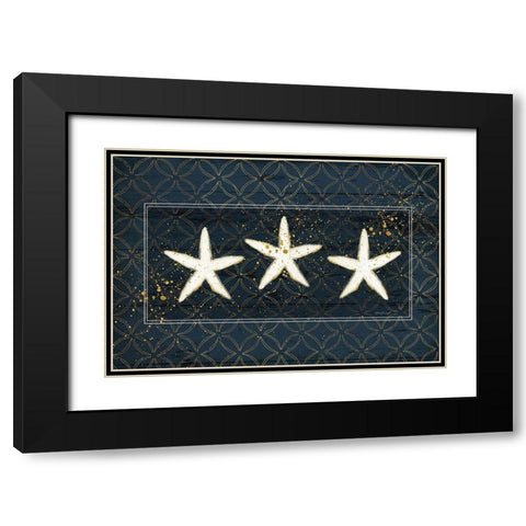 Starfish Black Modern Wood Framed Art Print with Double Matting by Pugh, Jennifer