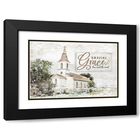 Amazing Grace Black Modern Wood Framed Art Print with Double Matting by Pugh, Jennifer