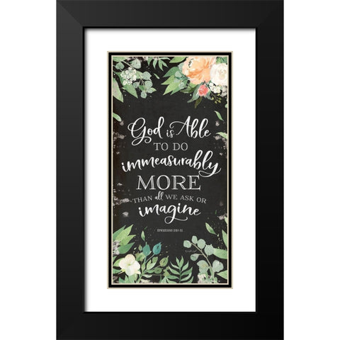 God is Able Black Modern Wood Framed Art Print with Double Matting by Pugh, Jennifer