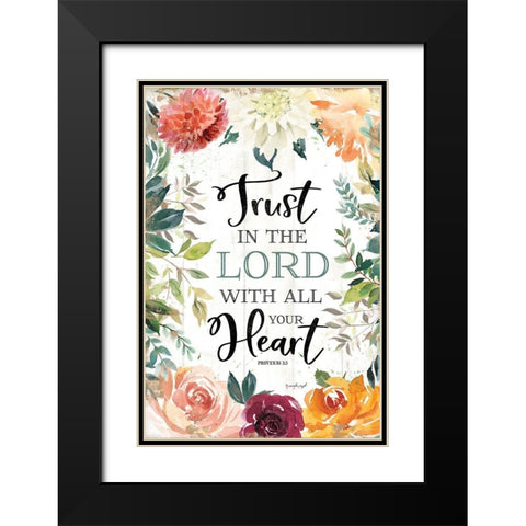 Trust in the Lord Black Modern Wood Framed Art Print with Double Matting by Pugh, Jennifer