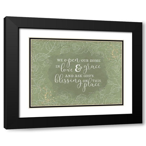 We Open Our Homes Black Modern Wood Framed Art Print with Double Matting by Pugh, Jennifer