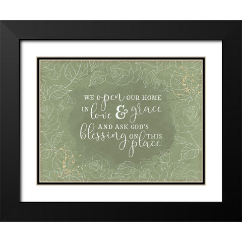 We Open Our Homes Black Modern Wood Framed Art Print with Double Matting by Pugh, Jennifer
