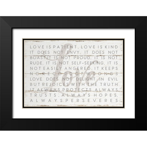 Love Is Black Modern Wood Framed Art Print with Double Matting by Pugh, Jennifer