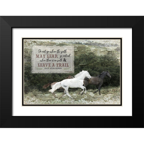 Leave a Trail Black Modern Wood Framed Art Print with Double Matting by Pugh, Jennifer