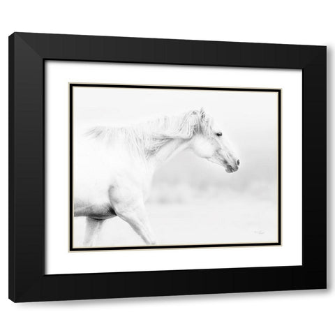 Horse Black Modern Wood Framed Art Print with Double Matting by Pugh, Jennifer