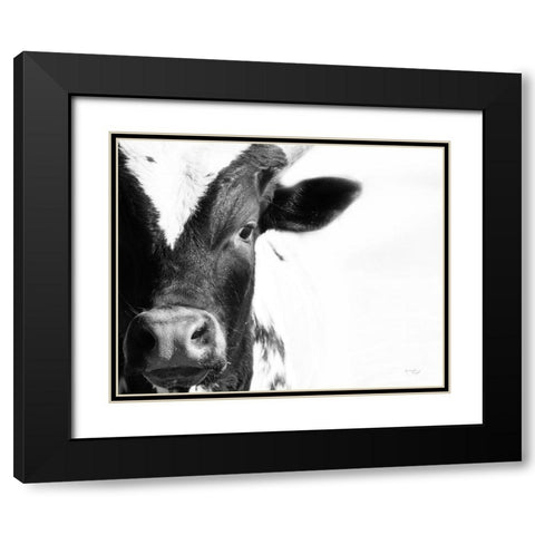 Cow VI Black Modern Wood Framed Art Print with Double Matting by Pugh, Jennifer