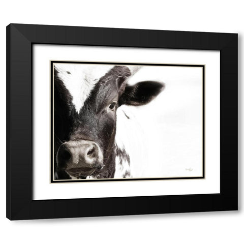 Cow VII Black Modern Wood Framed Art Print with Double Matting by Pugh, Jennifer