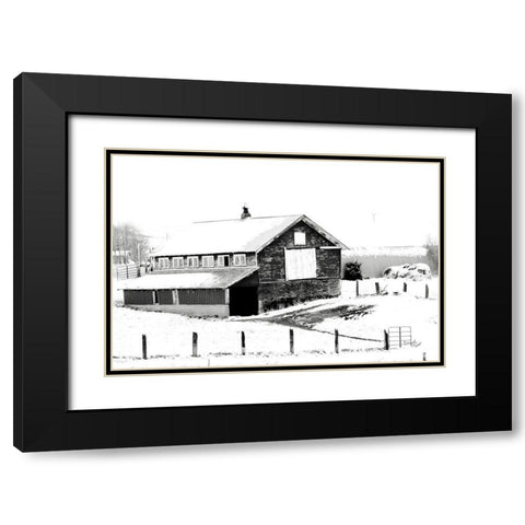 Barn Black Modern Wood Framed Art Print with Double Matting by Pugh, Jennifer