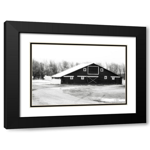 Barn V Black Modern Wood Framed Art Print with Double Matting by Pugh, Jennifer