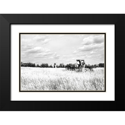 Tractor V Black Modern Wood Framed Art Print with Double Matting by Pugh, Jennifer