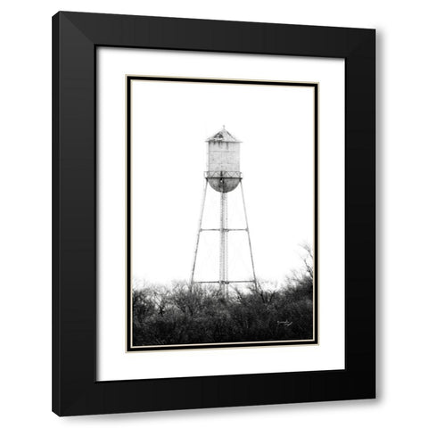 Water Tower Black Modern Wood Framed Art Print with Double Matting by Pugh, Jennifer