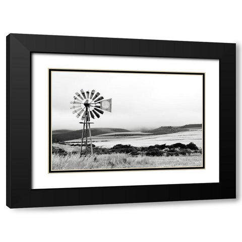 Windmill II Black Modern Wood Framed Art Print with Double Matting by Pugh, Jennifer