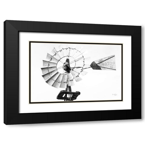 Windmill III Black Modern Wood Framed Art Print with Double Matting by Pugh, Jennifer