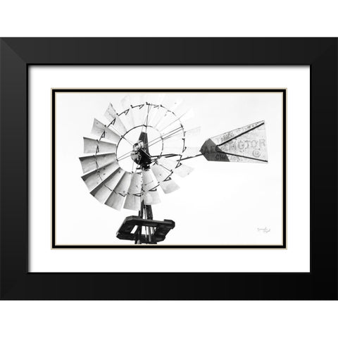 Windmill III Black Modern Wood Framed Art Print with Double Matting by Pugh, Jennifer