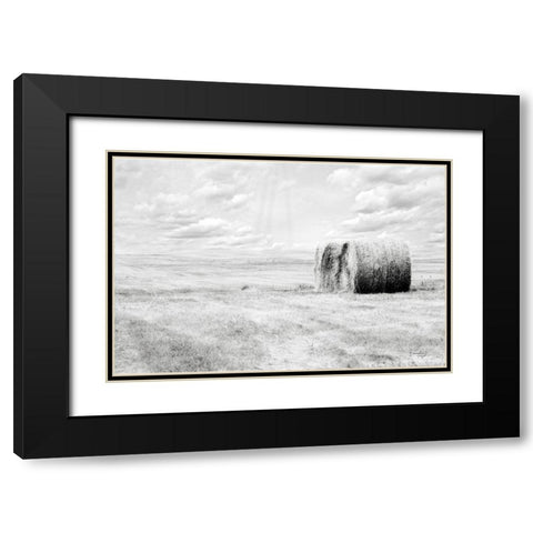 Hay Bales Black Modern Wood Framed Art Print with Double Matting by Pugh, Jennifer