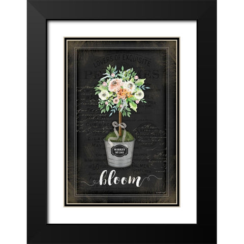 Floral Topiary III Black Modern Wood Framed Art Print with Double Matting by Pugh, Jennifer