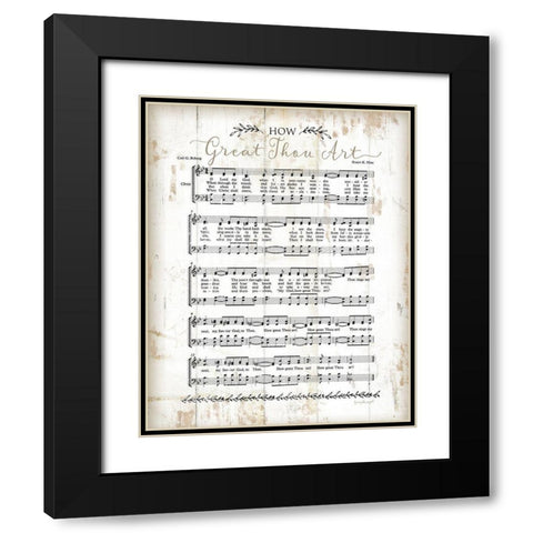 How Great Thou Art Black Modern Wood Framed Art Print with Double Matting by Pugh, Jennifer