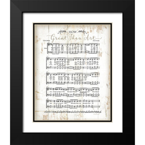 How Great Thou Art Black Modern Wood Framed Art Print with Double Matting by Pugh, Jennifer