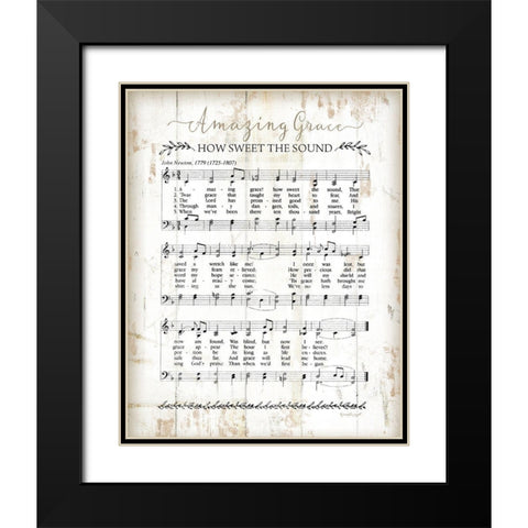 Amazing Grace Black Modern Wood Framed Art Print with Double Matting by Pugh, Jennifer