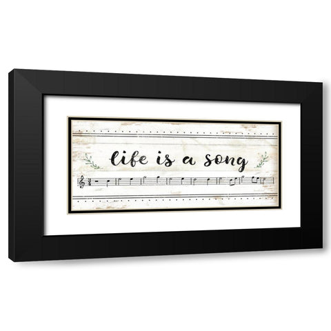 Life is a Song Black Modern Wood Framed Art Print with Double Matting by Pugh, Jennifer