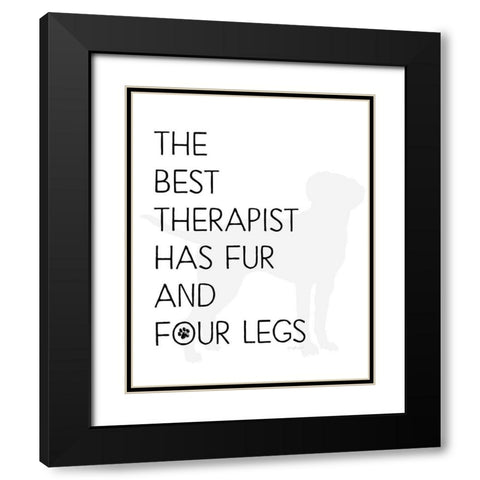 The Best Therapist Black Modern Wood Framed Art Print with Double Matting by Pugh, Jennifer